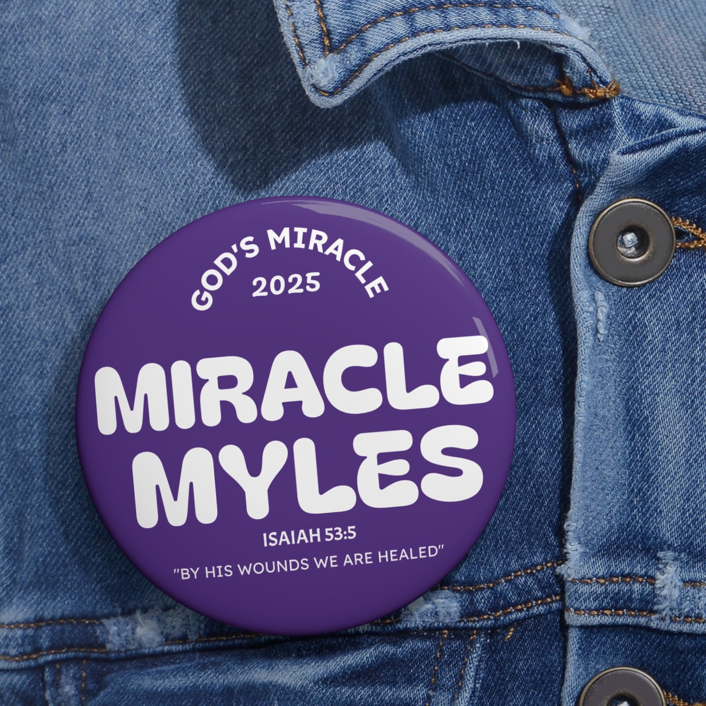 Miracle Myles Prayer Pin Buttons