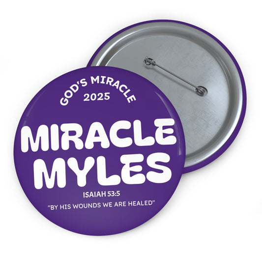 Miracle Myles Prayer Pin Buttons